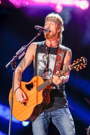 Brian Kelly of Florida Georgia Line performs at the CMA Music Festival at Nissan Stadium in Nashville, Tenn. on Saturday June 11, 2026 (Photo by Al Wagner/Invision/AP)