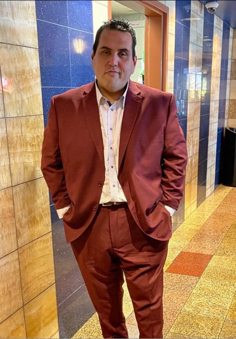 Martinez dropped 10 inches in the waist, going from a size 52 pant to a size 42.