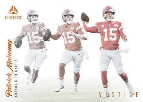 2022 Panini Luminance Football holdover by Patrick Mahomes
