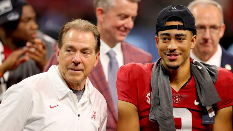 Nick Saban and Bryce Young